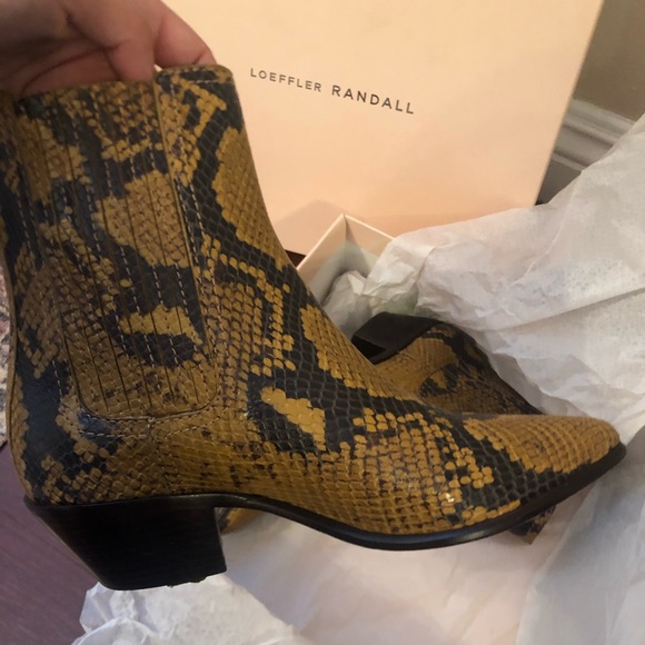 Loeffler Randall Aylin Snakeskin Embossed Bootie - Picture 2 of 3